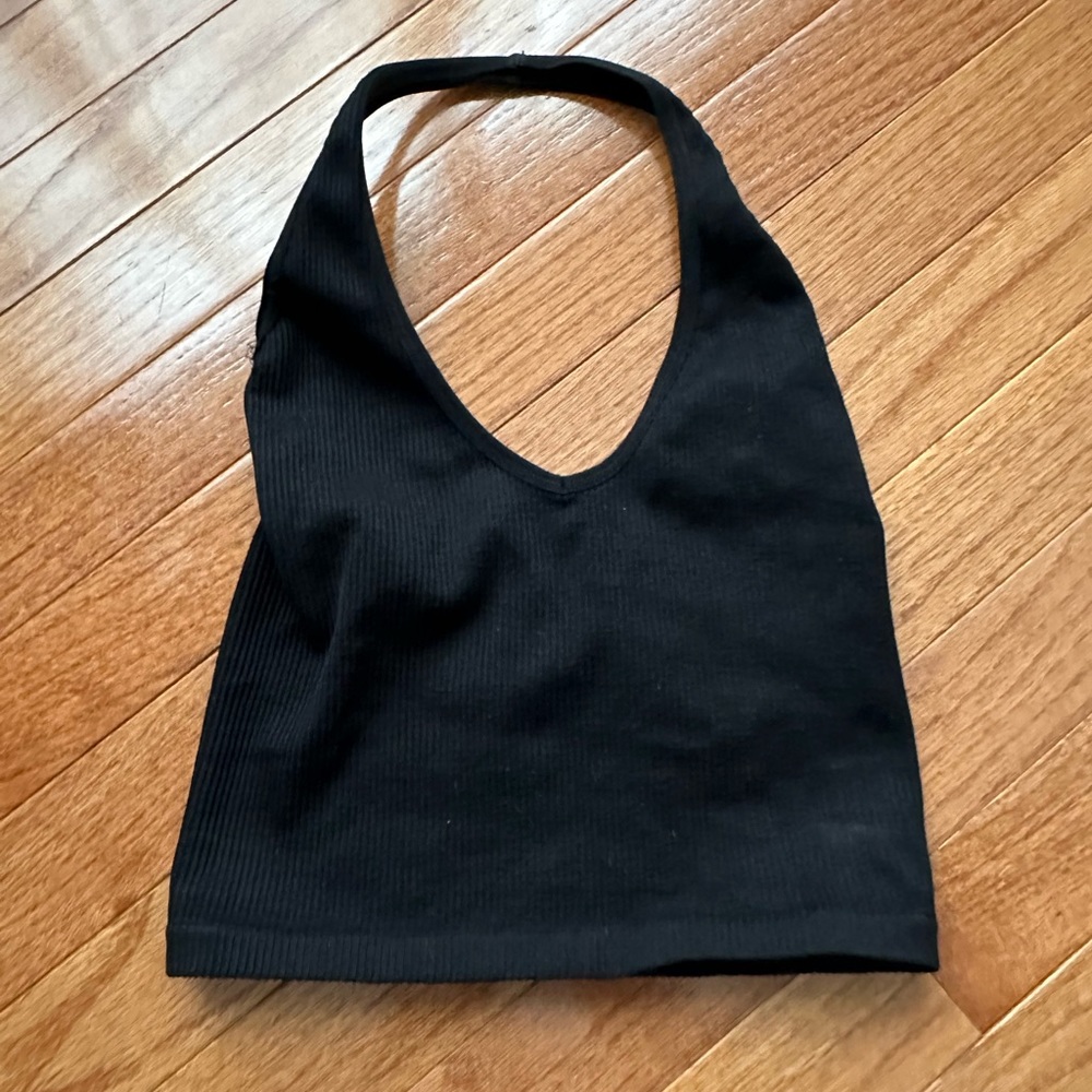 URBAN OUTFITTERS OUT FROM UNDER BLACK HALTER TANK